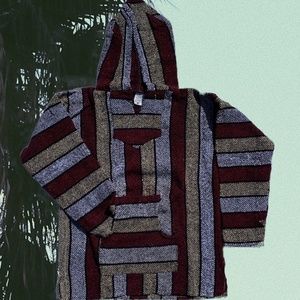 Mexican Poncho Baja Hoodie Drug Rug